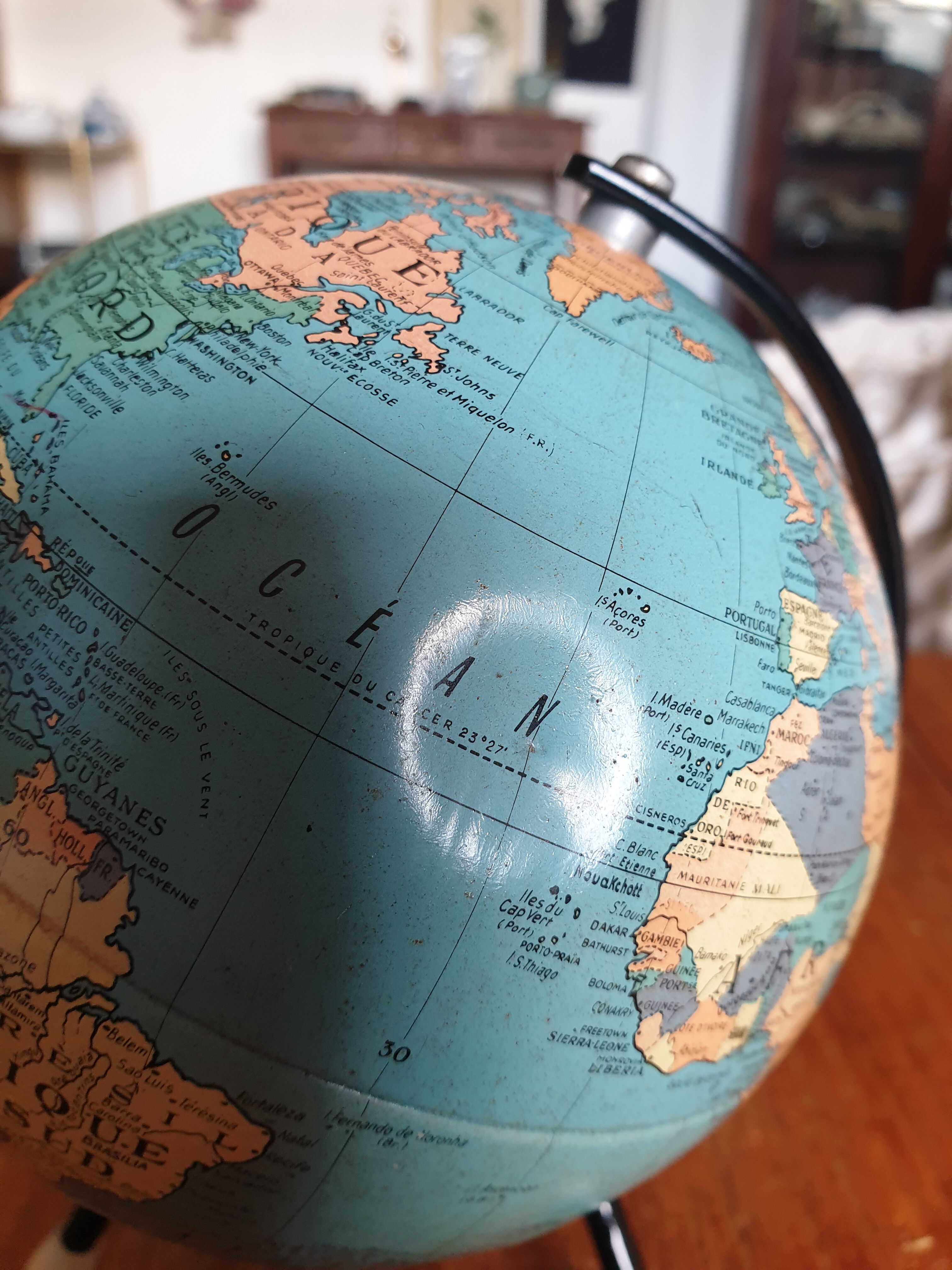 Vintage Earth Globe