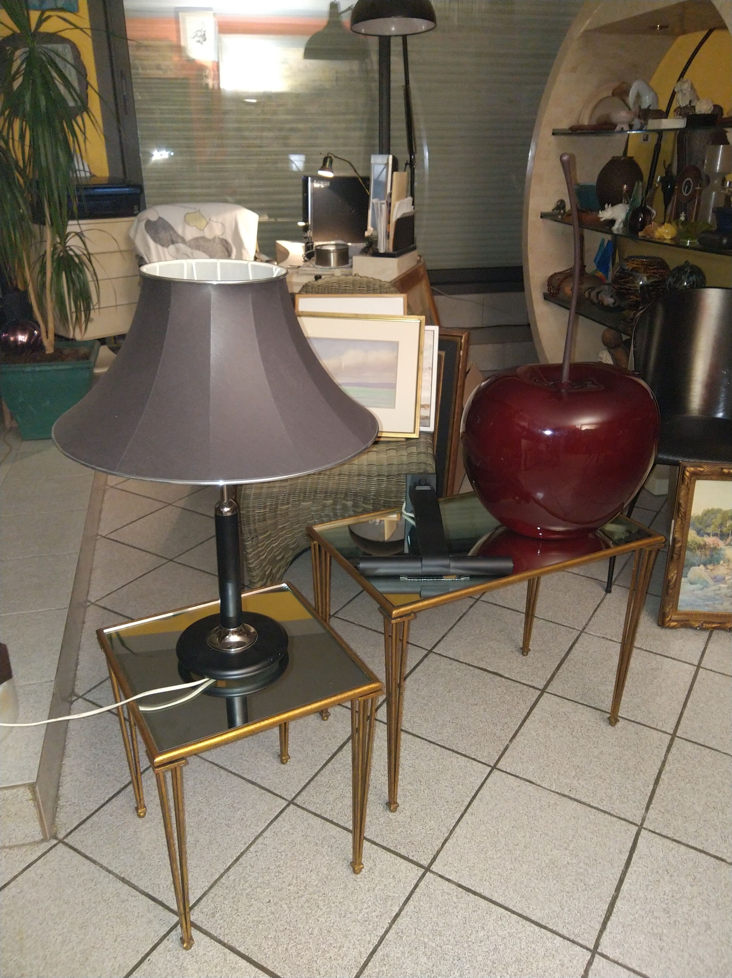 Black lacquered and chrome steel lamp, Norway, circa 1970/80