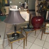 Black lacquered and chrome steel lamp, Norway, circa 1970/80