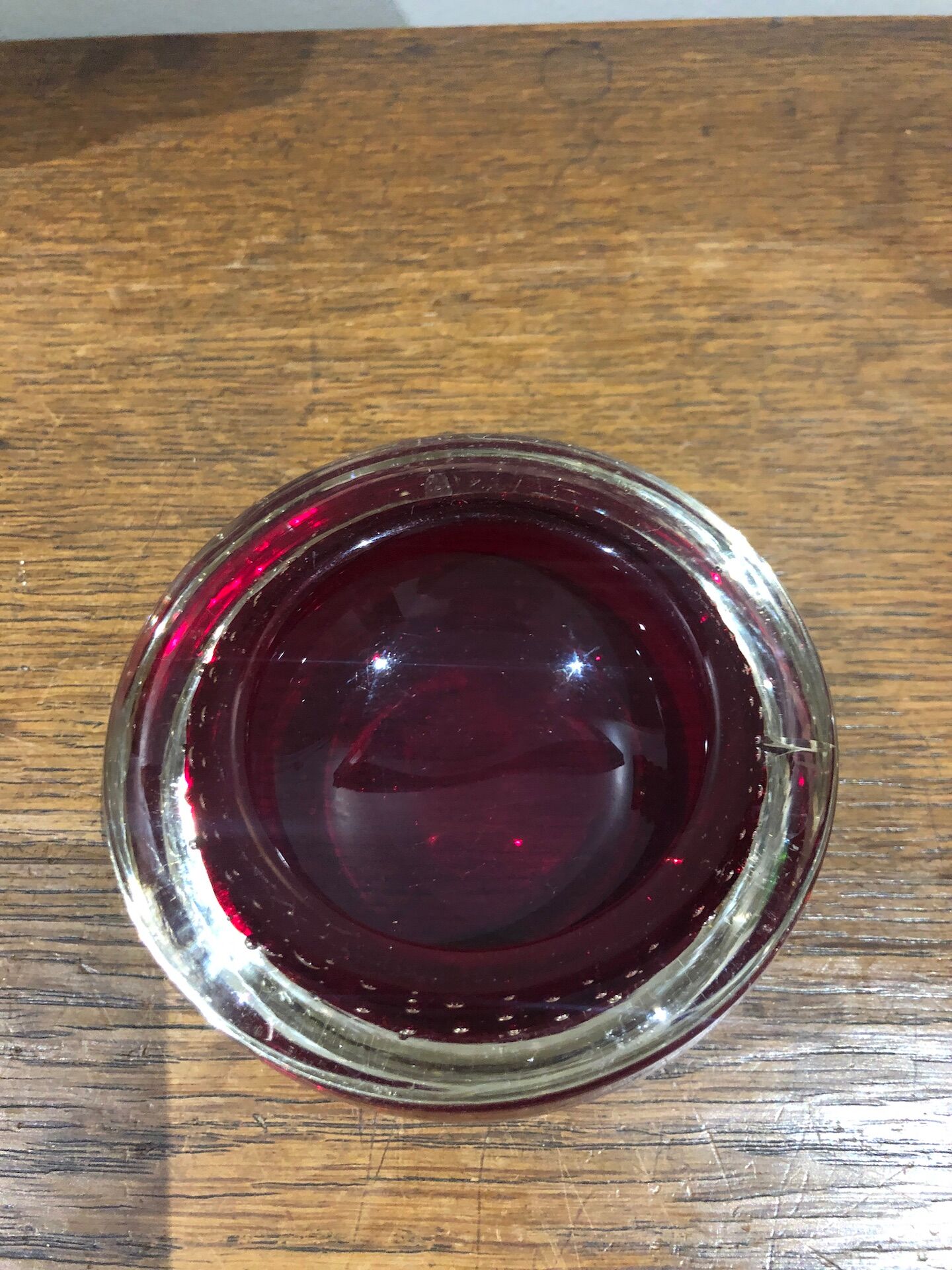 Italian bubble glass pocket tray