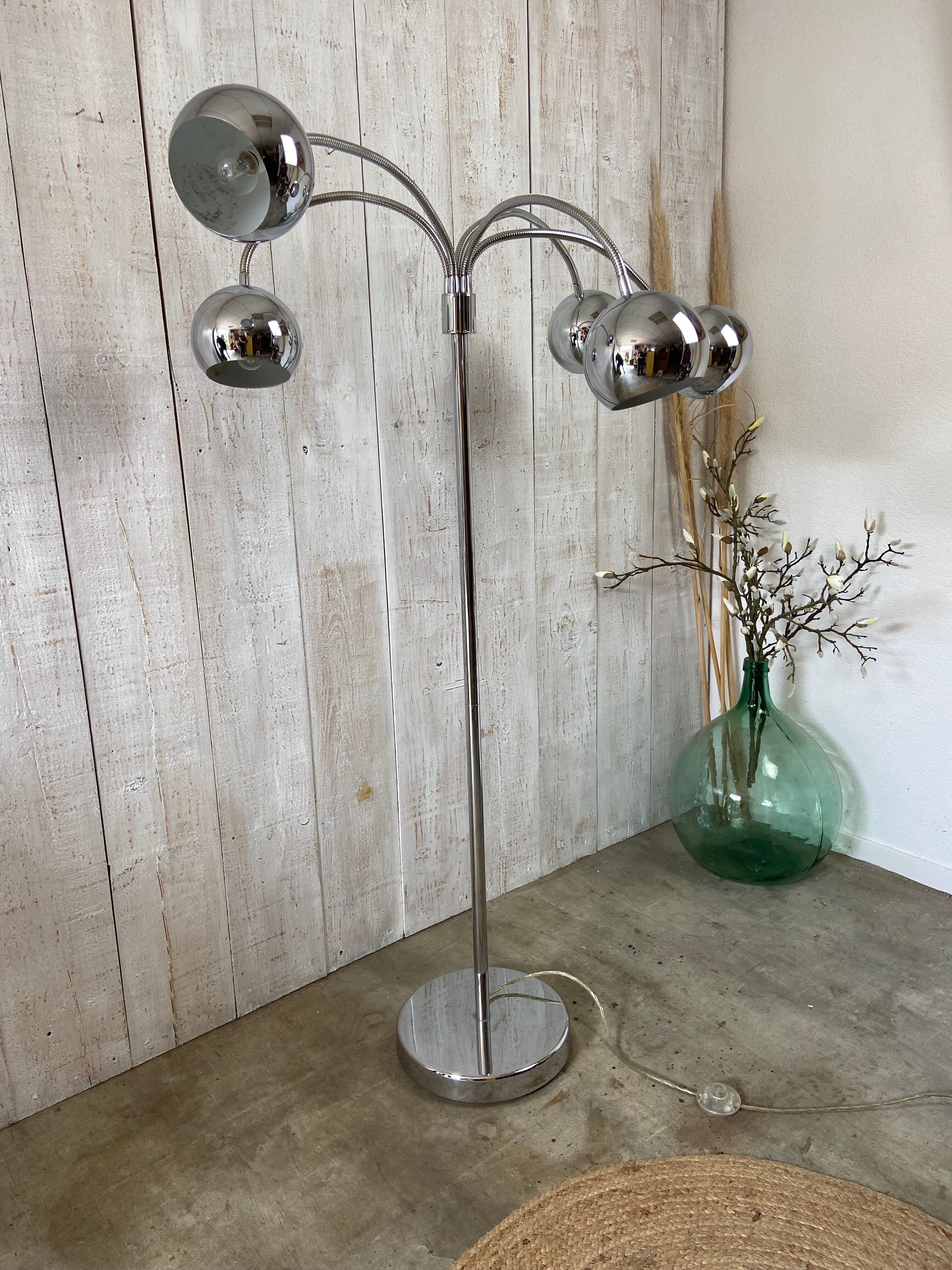 Vintage chrome floor lamp