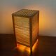 Lampe vintage en bois et osier