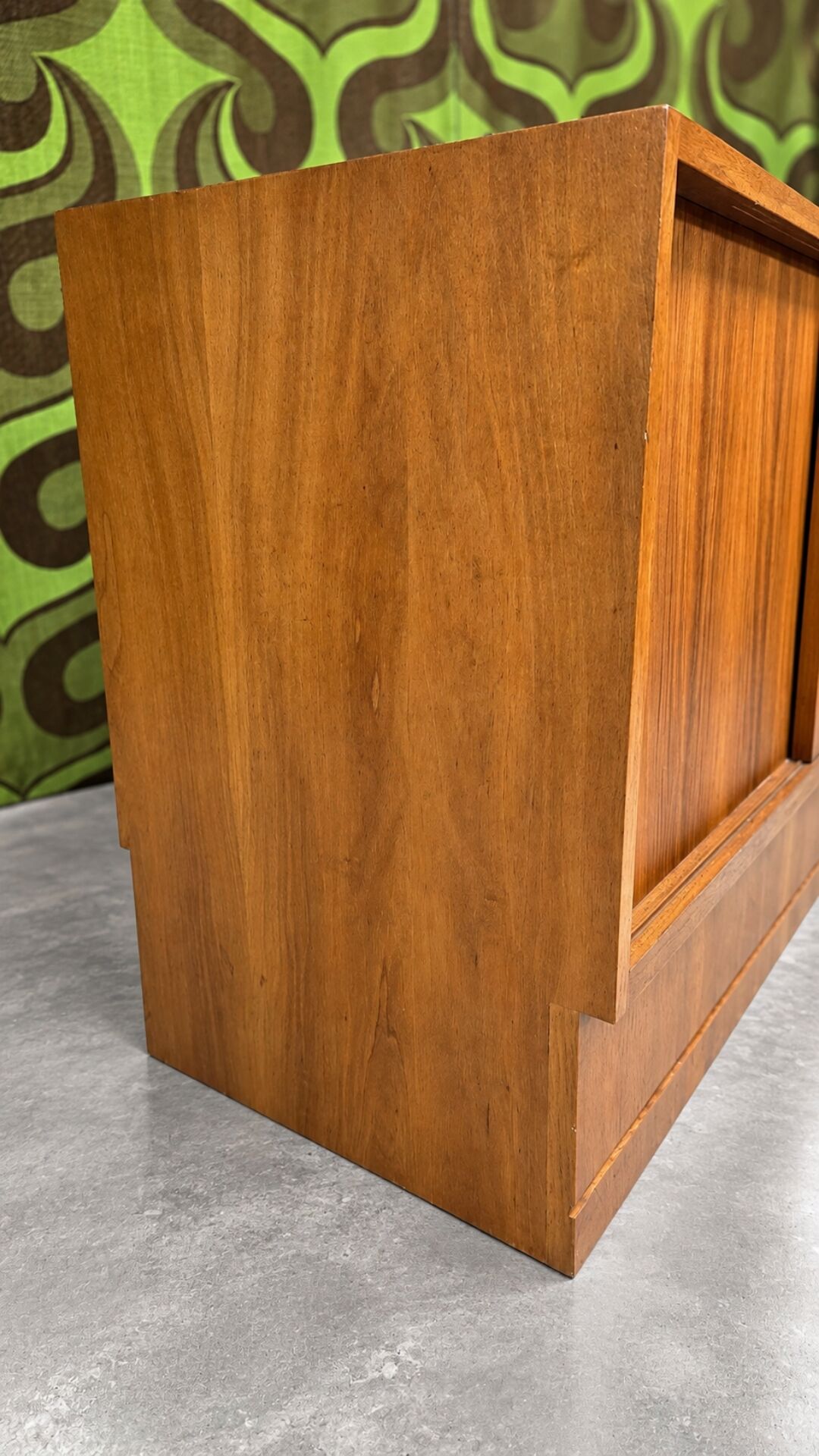 "1960s German vintage enfilade" "Walnut veneer"