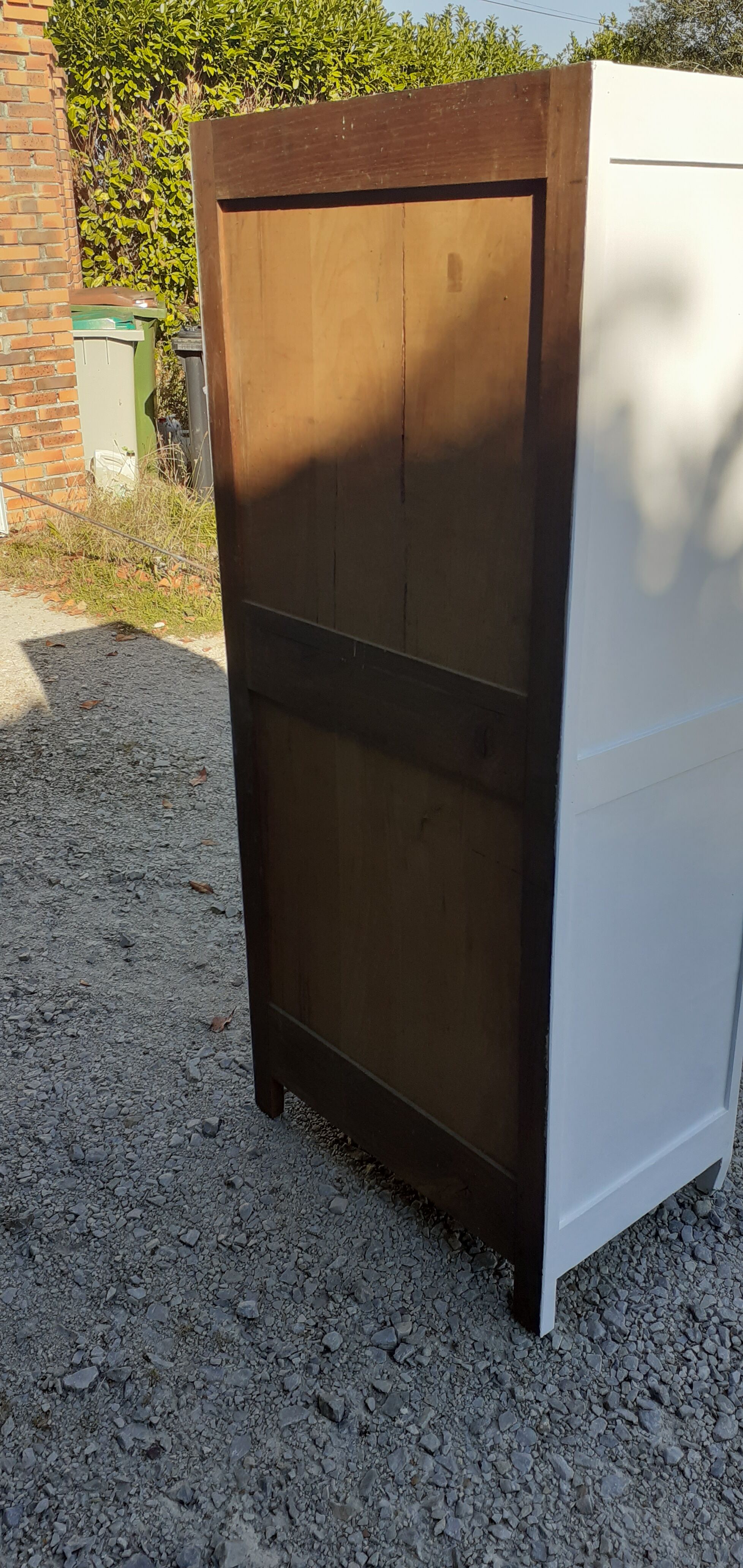 Armoire parisienne 1 porte 3 étagères blanc