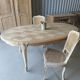 Table salle à manger ovale merisier revalorisée