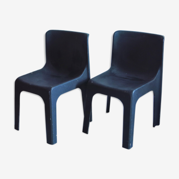 Paire de chaises d'Etienne Fermigier 1970