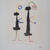 Joan MIRO: Surrealist loving couple, signed lithograph