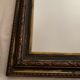 Miroir rectangle ancien lours bois sculpté peint patiné