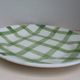 Old round dish Moulin des loups Orchies green tiles