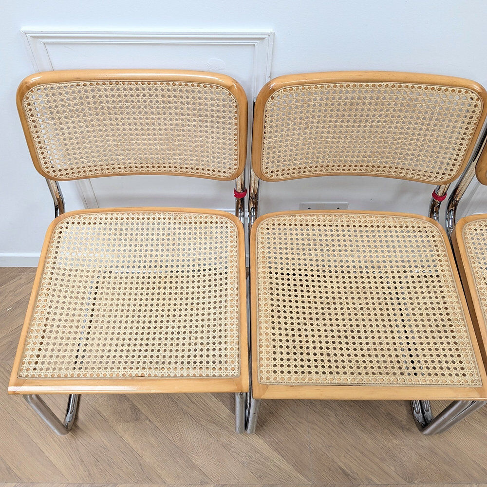 Lot de 4 chaises Cesca B32 par Marcel Breuer