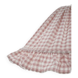 Emilia "small pink squares" conical textile suspension with flounce