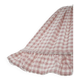 Emilia "small pink squares" conical textile suspension with flounce