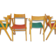 Set of 4 chairs chairs bridge 1950 vintage 50s rockabilly chairs zazou