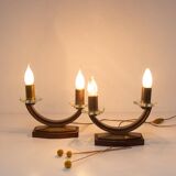 Paire de lampes de chevet style art déco vers 1940