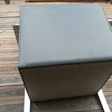 Gray skai chrome design armchair