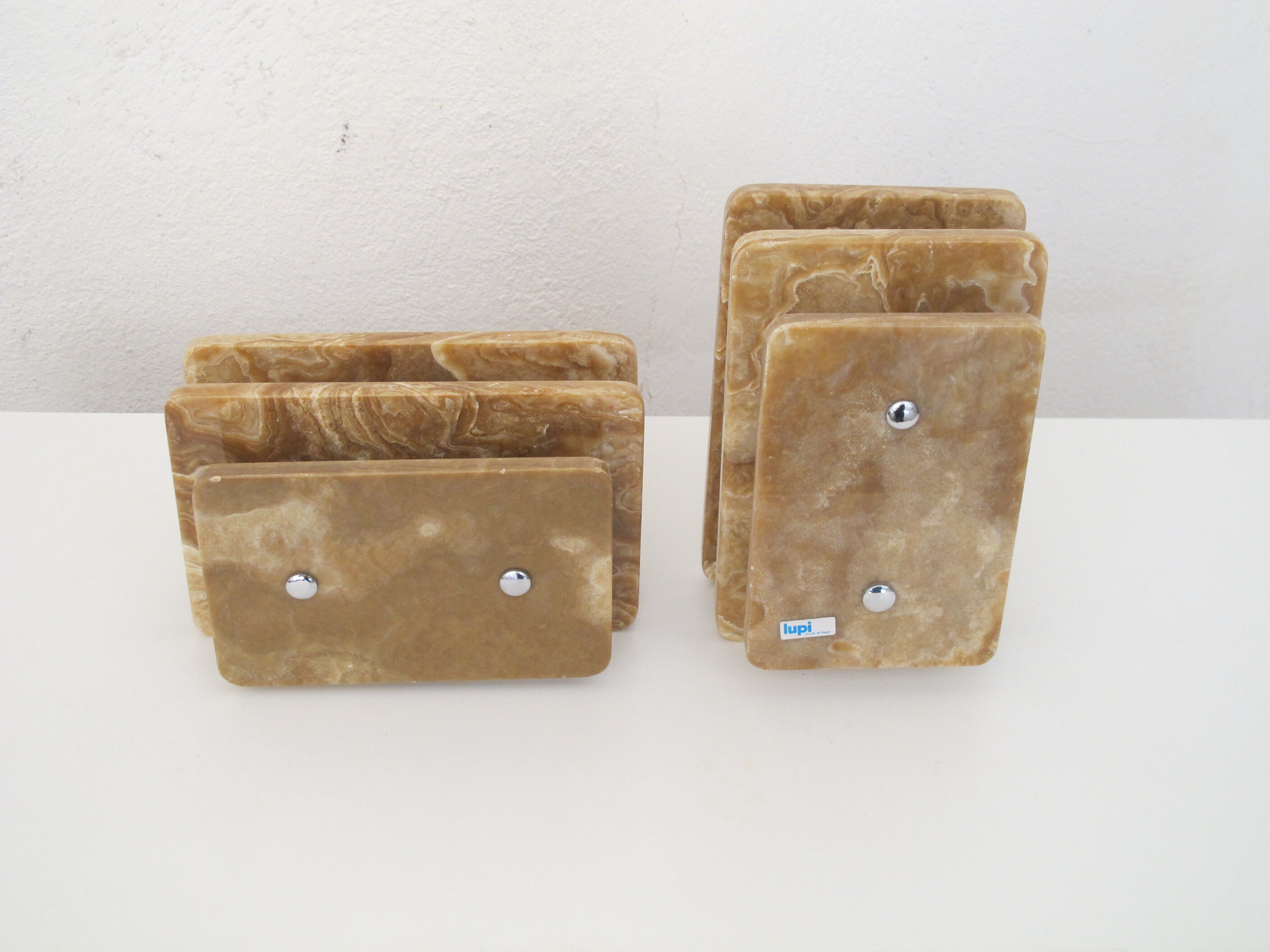 Pair of lupi marble sconces made in Italy 1960