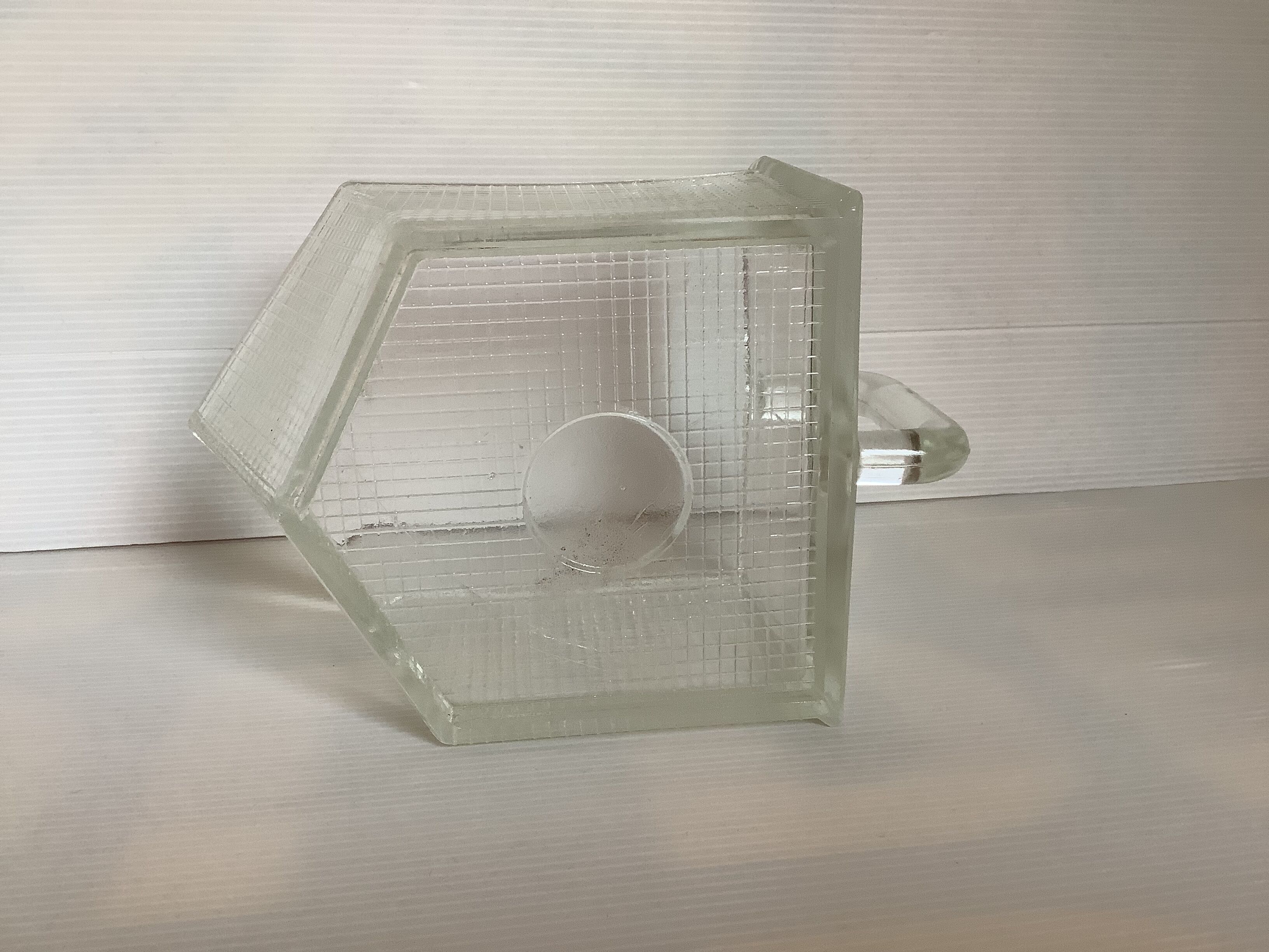 Old thick glass drawer tray