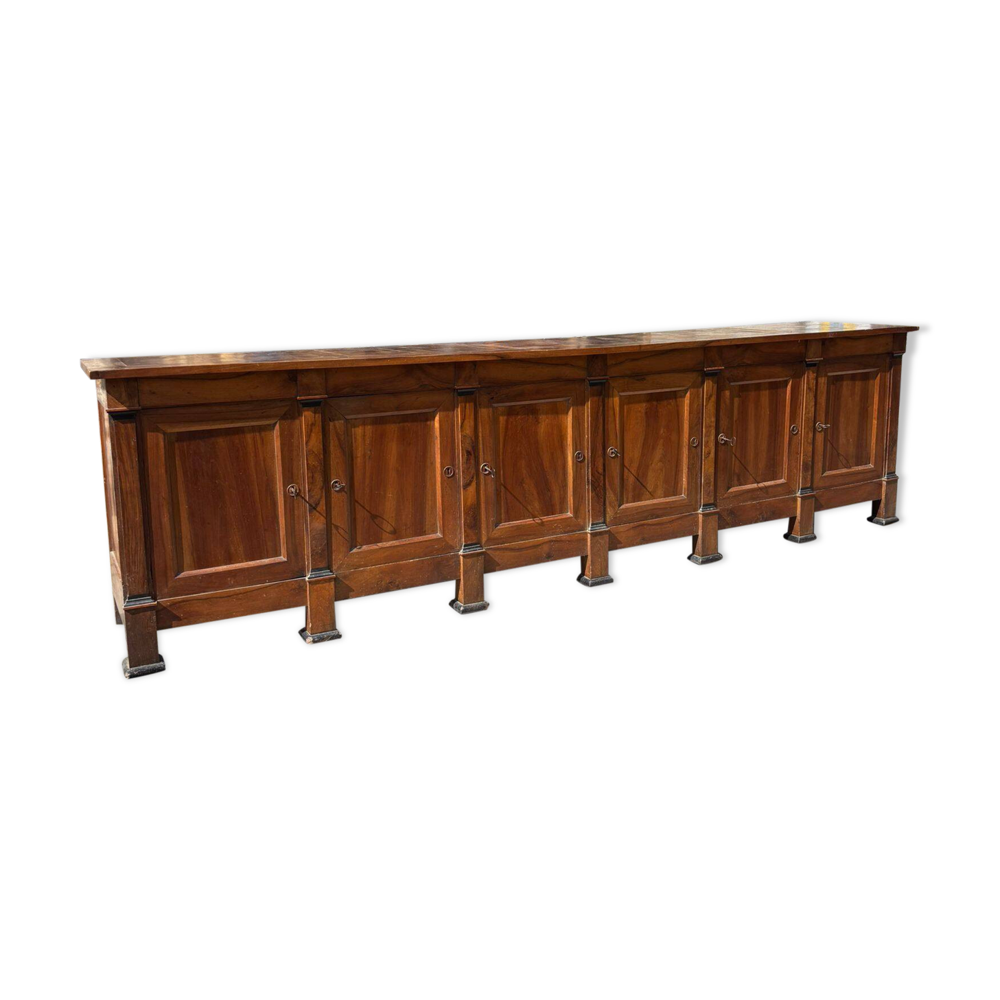 6-door solid walnut buffet from the Directoire period