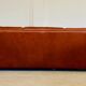 Retro vintage Danish 3 person Svend Skipper sofa in chestnut brown leather