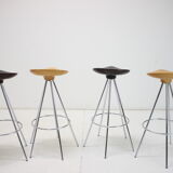 Set of Four Beech Jamaica Bar Stools by Pepe Cortés, 1990s
