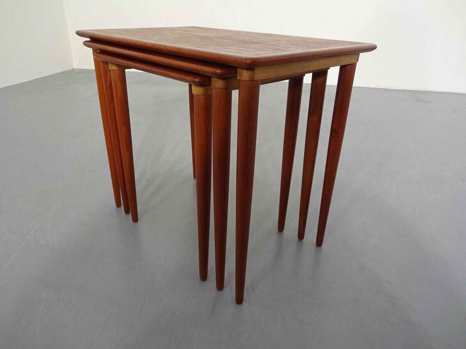 Danish Teak Nesting Tables, 1960s, Set of 3