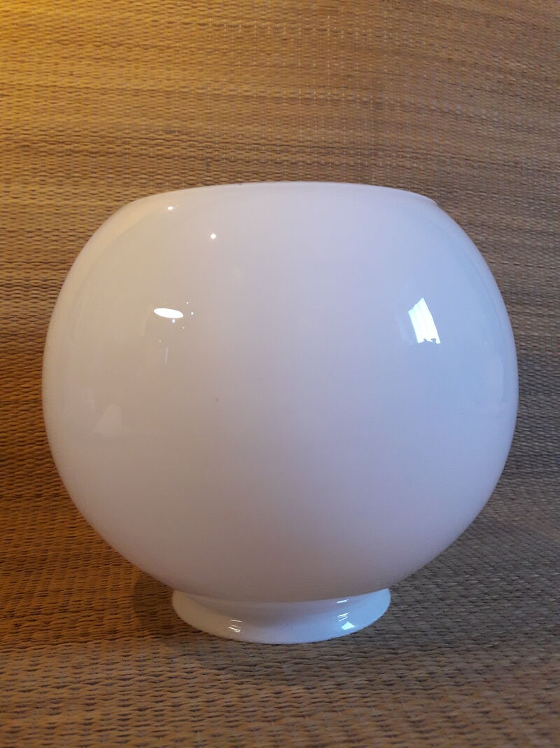 Open globe 20cm in old white glass for suspension lamp
