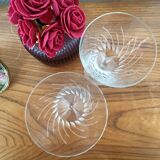 Set de 2 verres à eau en verre gravé 14 cl