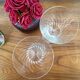 Set of 2 engraved glass water glasses 14 cl