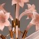 Lys rose, spectaculaire lustre de Murano par Franco Luce, 1970