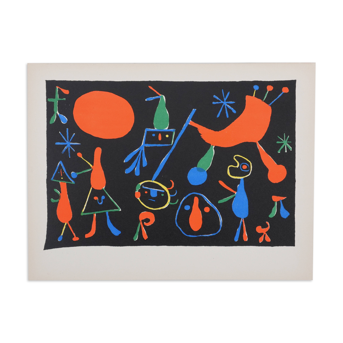 Joan Miro: Characters in the Stars, lithograph