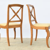 Pair of back chairs with braces