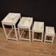 Set of 4 French lacquered and painted coffee tables