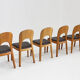 Vintage Danish teak dining chairs by Niels Koefoed set of 6