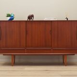 Buffet haut en teck, design danois, années 1960, production : Danemark
