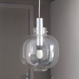 vintage 1970 Limburg bubble glass and chrome pendant light