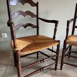 Pair of brutalist armchairs