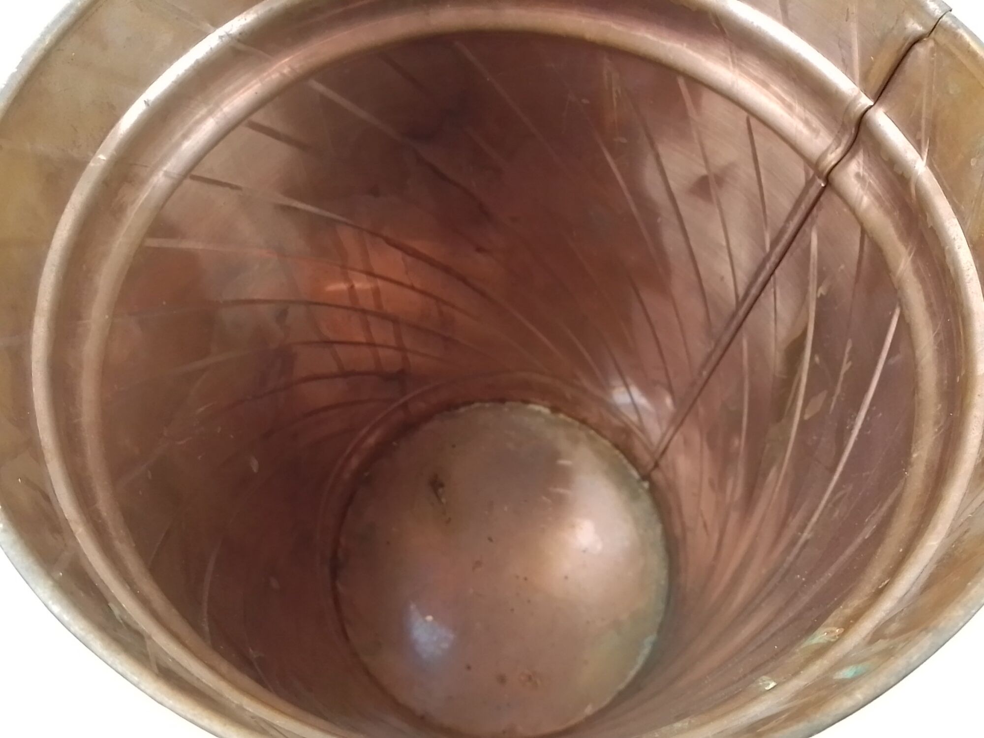 Copper office trash can