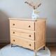 Commode vintage en bois blond, rénovée