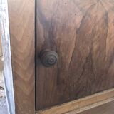 Wooden and marble bedside table