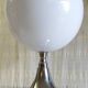 Table lamp in chrome metal and white globe - mid 20th century.