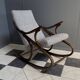 Fauteuil à bascule par TON / Thonet années 1960