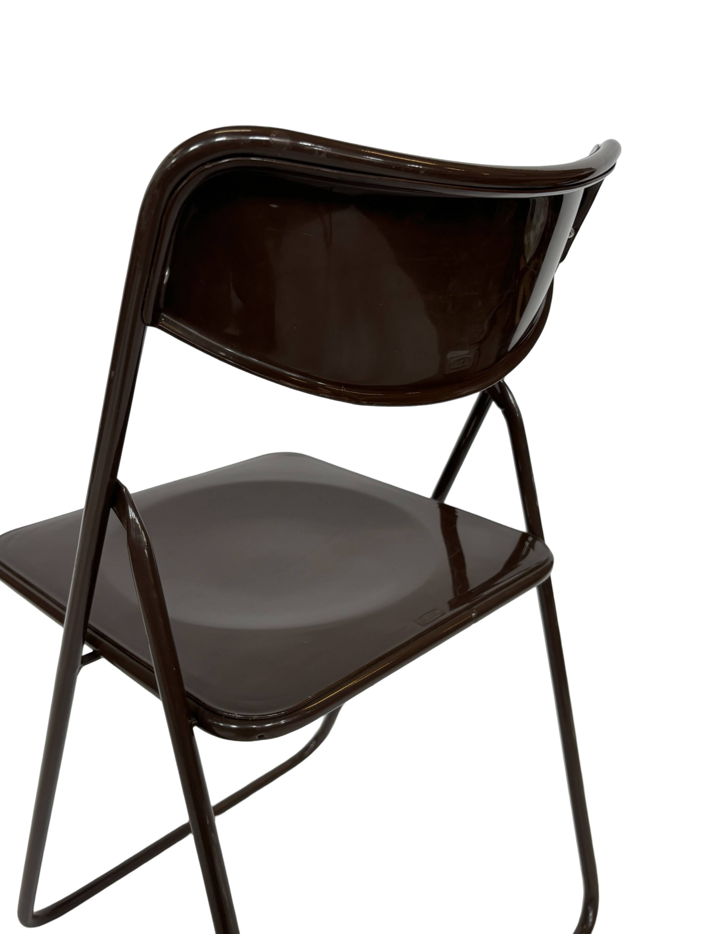 Vintage Ted Folding chairs Niels Gammelgaard for Ikea - Set of four - in Dark Brown