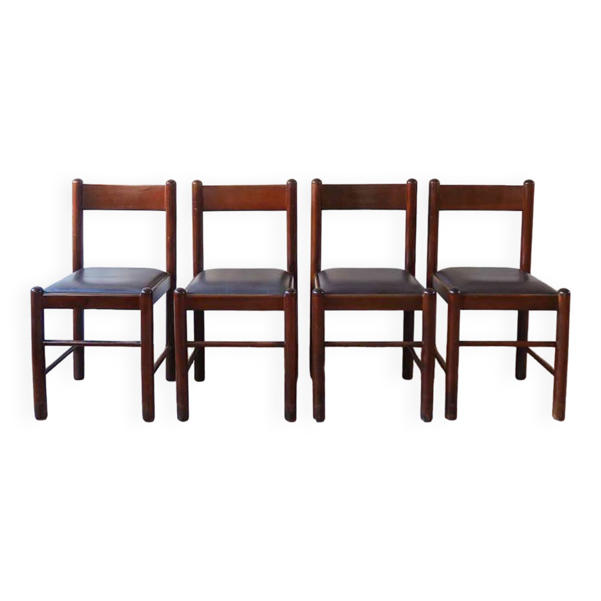 4 brutalist skai chairs (3 lots available)
