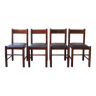 4 chaises brutalistes skaï (3 lots dispos)