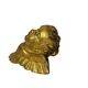 Antique cherub head in gilded wood from the early 20th century.