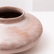 Gudrun Schenk Studio Ceramic Vase in beige-pink glaze - German Mid-Century Flower Vase, 1950s