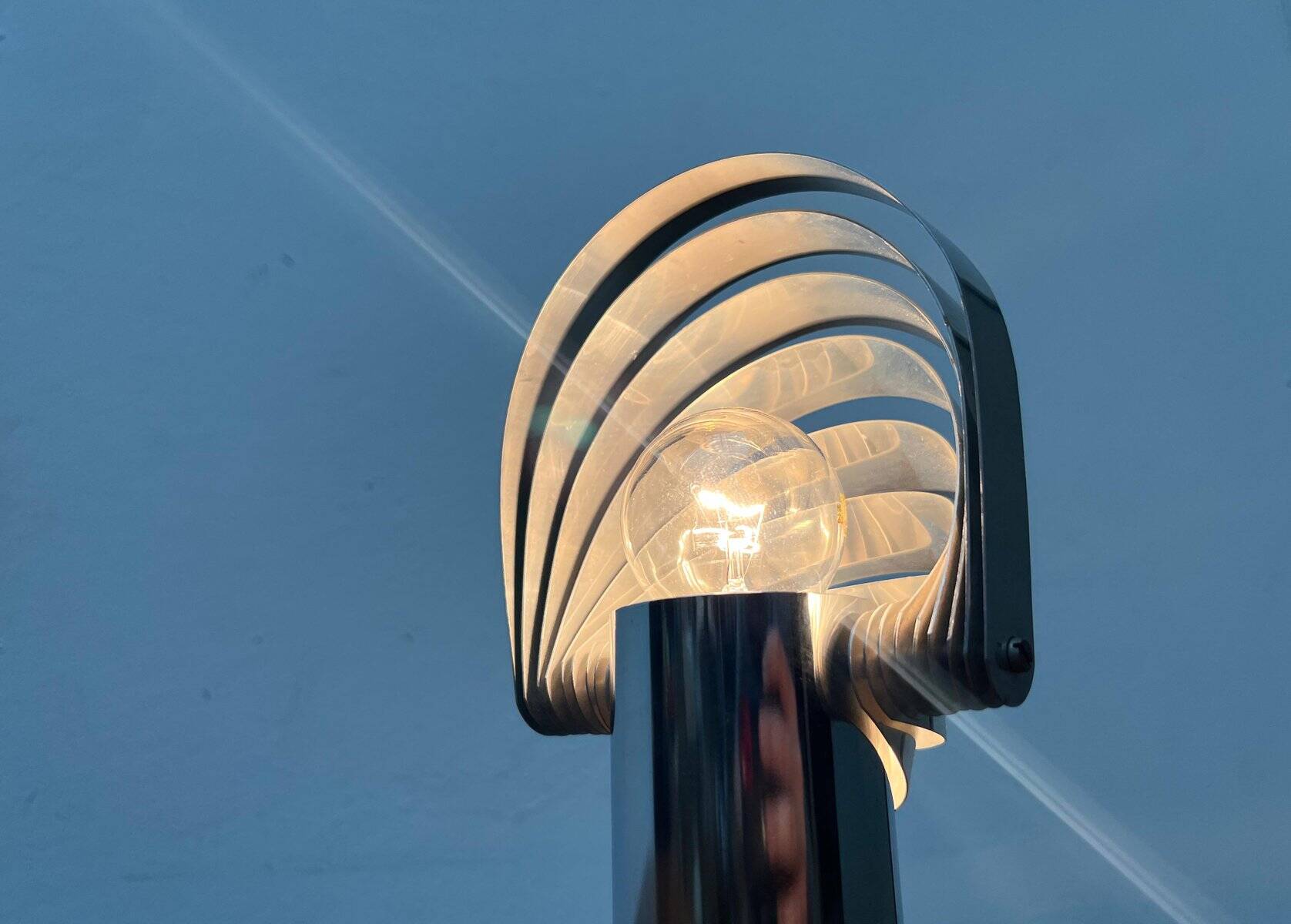 Vintage Swiss Visier table lamp from the space age by E. R. Nele for Temde, 1970s.