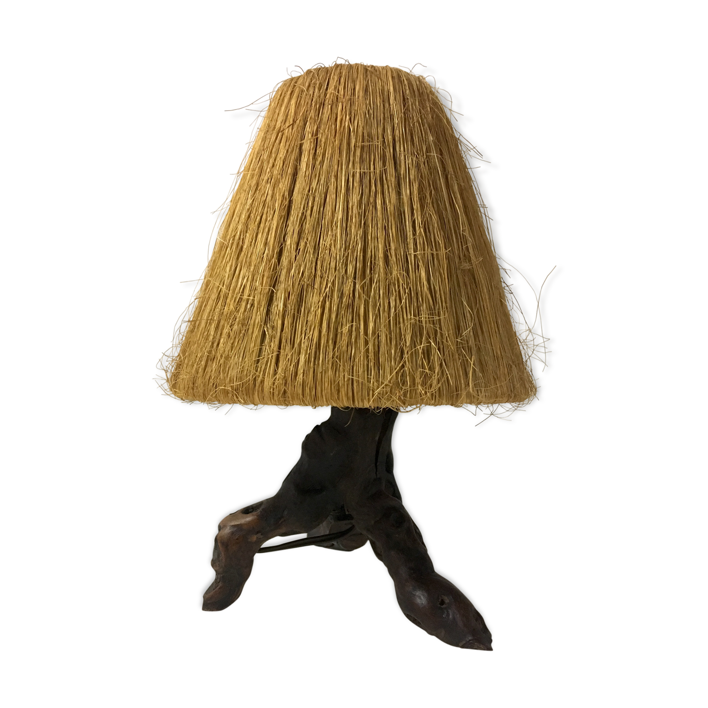 Wood and sisal lamp – circa 60