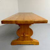 Vintage XXL farmhouse monastery pine table from the 1960s.