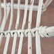 Fauteuil coquille en rotin blanc